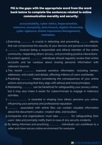 Online Communication Morality and Security