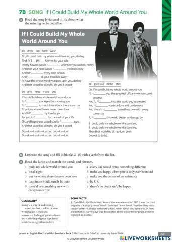 If I could build my Whole World Around You