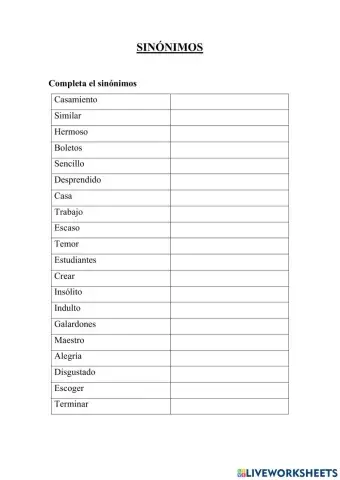 Sinónimos