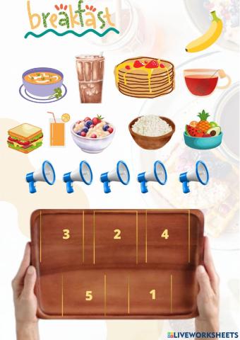 Breakfast, snack and dinner