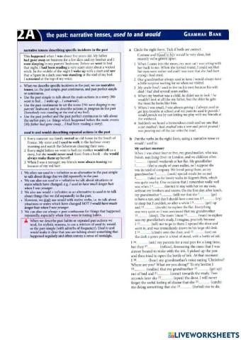 2A Grammar Bank: Past