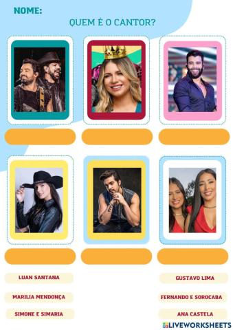 Quem é o cantor?