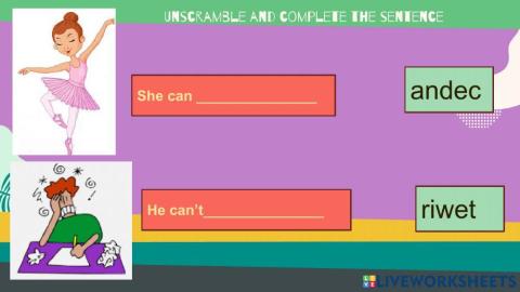 Can and Actions verbs