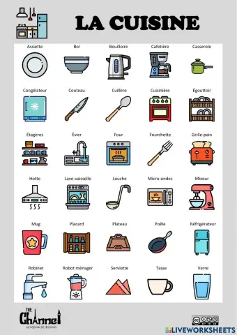 LA CUISINE (30 mots)