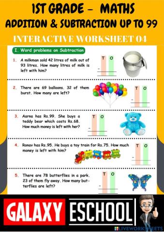 1st-maths-ps04- addition & subtraction up to 99 - ch 07-Galaxy