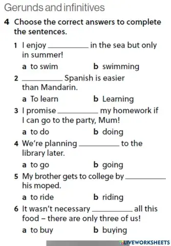 Gerunds & Infinitives