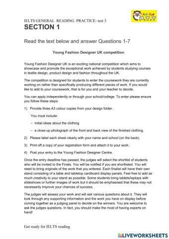 Ielts general reading- test 3 t f ng