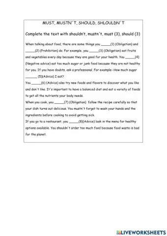 Modals Should and Must