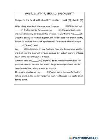 Modals Should and Must