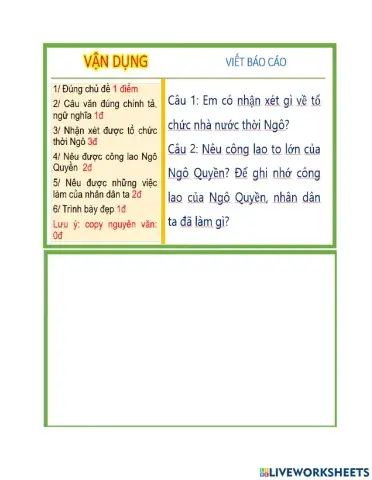 Bài tập vận dụng
