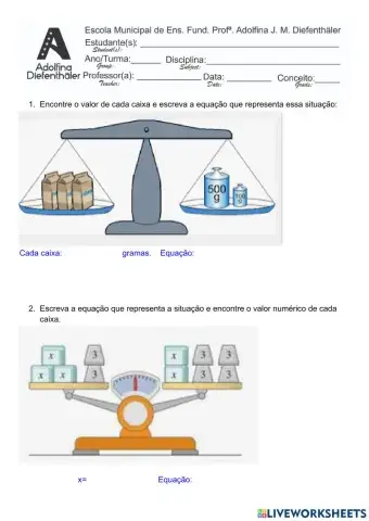 Equações do 1ºgrau