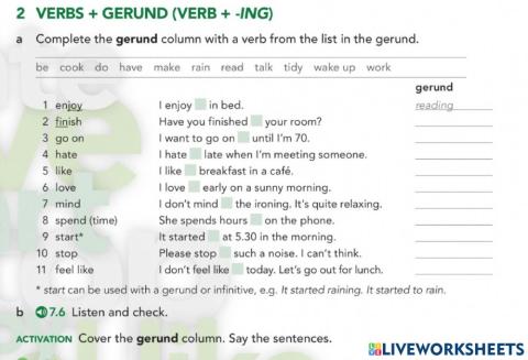 Verbs with geround