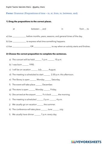 EFE 1 - L7 - Telling the time