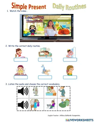 PRESENT Simple - Daily Routine