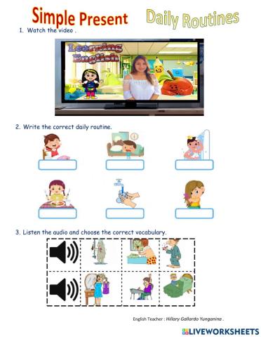 PRESENT Simple - Daily Routine
