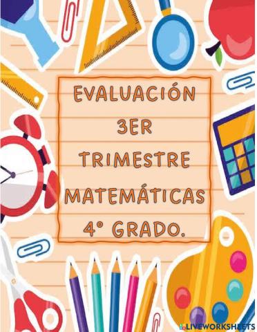 Evaluación trimestral matemáticas
