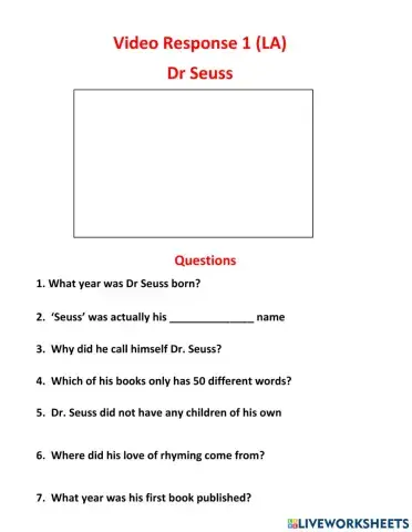 Video response - Dr. Seuss (LA)