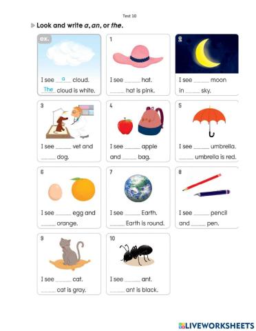 My first grammar 1- test 10