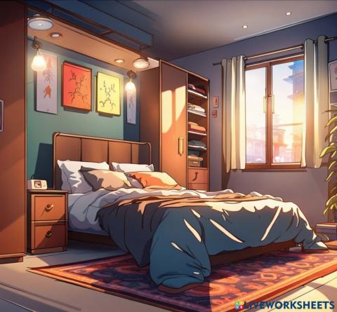 Find the objects in the bedroom