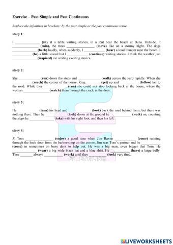 Past simple and past progressive