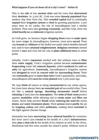 What happens if you cut down all of a city's trees? - Stefan Al