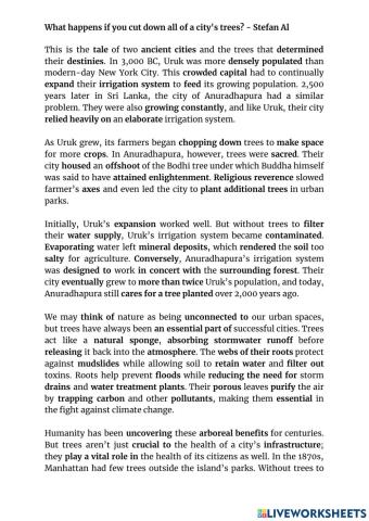 What happens if you cut down all of a city's trees? - Stefan Al