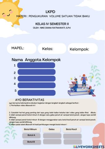 Lkpd volume satuan tidak baku