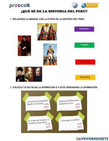 Etapas de la historia del perú