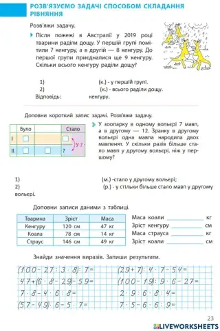Розв’язуємо задачі складанням рівняння