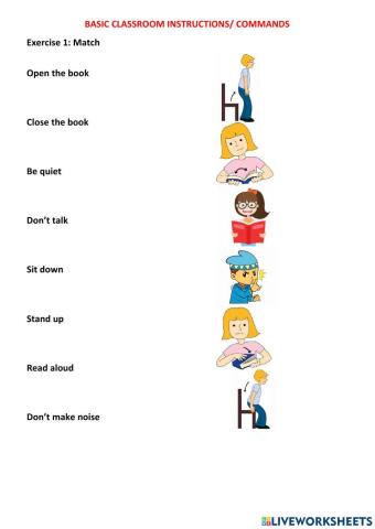 Basic classroom instructions- classroom commands