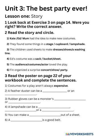 AE family 5, Unit 3, Lesson 1