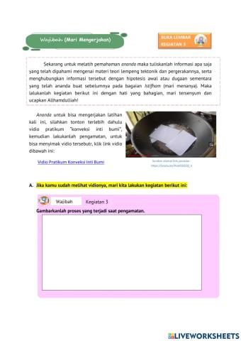 LEMBAR KEGIATAN 3 (LITOSFER BUMI)