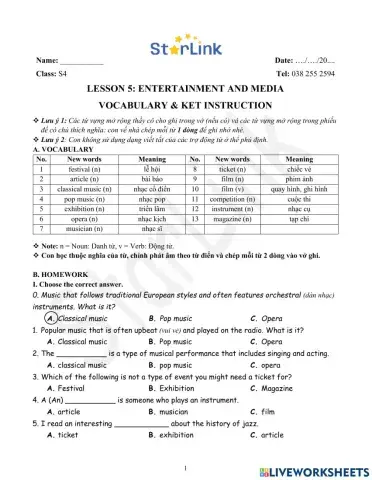 ONLINE-Viet-S4-W5-L5-VOCAB & KET INSTRUCTION