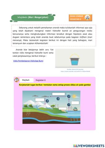 LEMBAR KEGIATAN 6 (HIDROSFER)