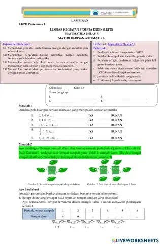LKPD Barisan Aritmatika 2