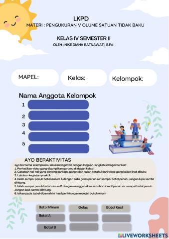 Lkpd volume satuan tidak baku