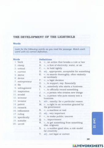 Barron's IELTS - Unit 10.1 - Technology-Inventions