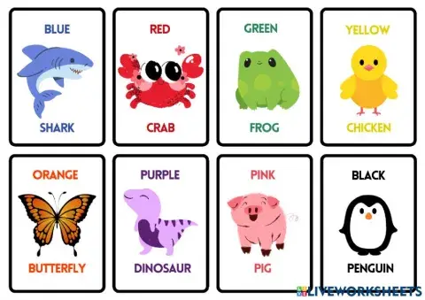Flashcards: Colours and Animals