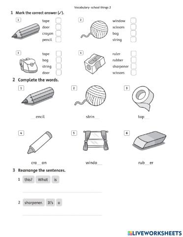 My first grammar- school things