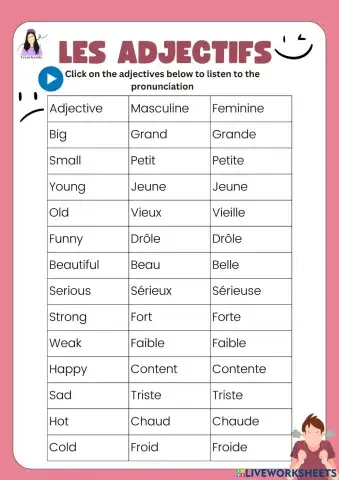 Les adjectifs