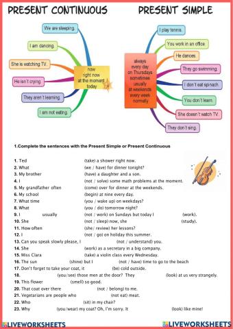 Present Continious- Present Simple