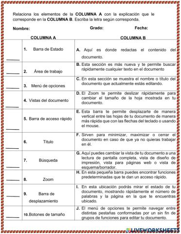 Herramientas de word