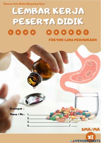 E-LKPD LAJU REAKSI FAKTOR LUAS PERMUKAAN