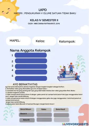 Lkpd volume satuan tidak baku