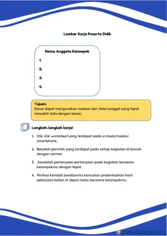 LKPD Median Pengolahan Data Kelas VI SD