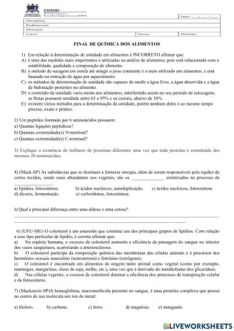 Final de Química dos Alimentos 2