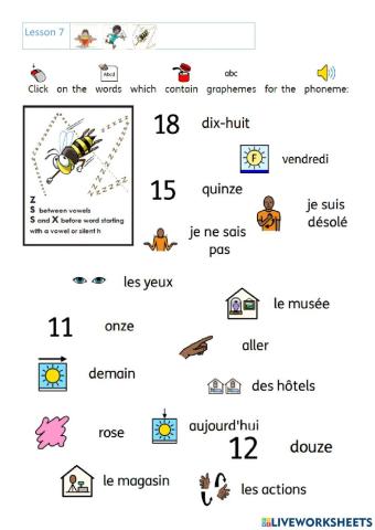 Lesson 7 - spot the graphemes in words