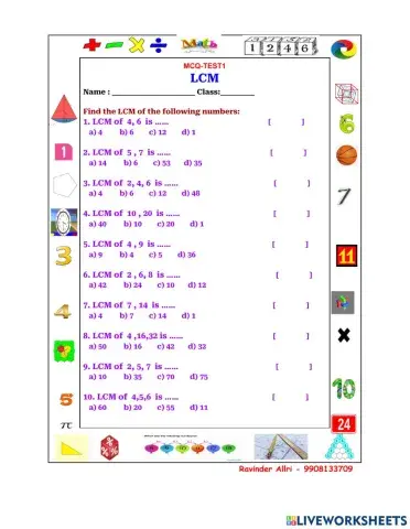 Mcq-test1-lcm