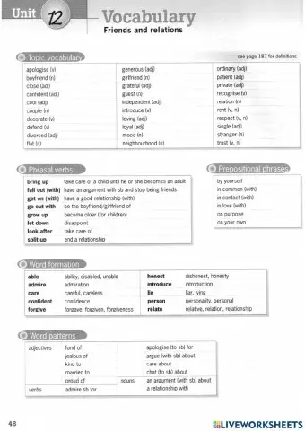 Friends and relations B1