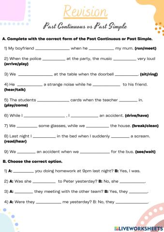 Past Continuous vs Past Simple